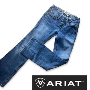 R.E.A.L. Mid Rise Stretch Whipstitch Boot Cut Jean. Sz 25